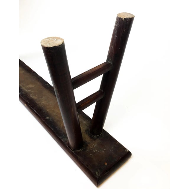 Antique Wood Bench Modernist Chinese Style For Sale - Image 9 of 12
