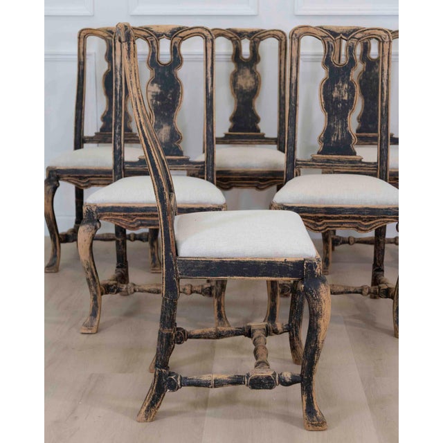 Set of Six Swedish Baroque Chairs, Circa 1750 For Sale In Atlanta - Image 6 of 14