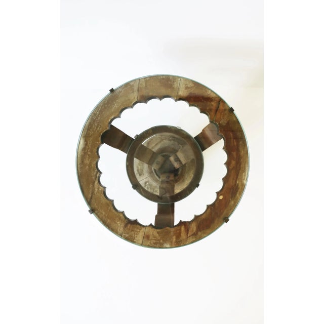 Wood Art Deco Rustic Wood Gueridon Side Drinks Table For Sale - Image 7 of 12