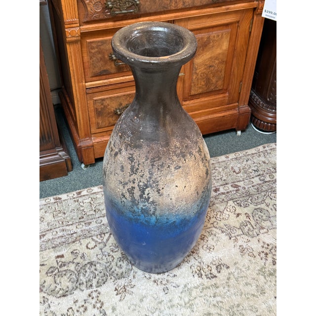 Elongated Abstract Ombre Vase, Large For Sale - Image 10 of 12