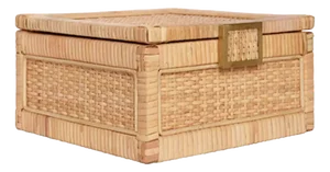 Matthew Izzo Home Bruno Rattan Decorative Box - Small