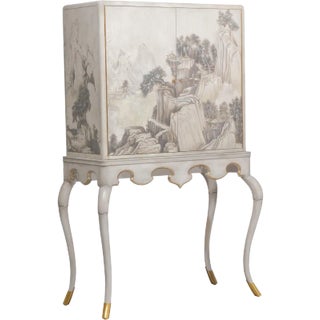 Tony Duquette for Maitland-Smith Lacca Veneziana Bar Cabinet For Sale
