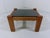 Nice sturdy brutalist coffee or side table. Solid oak wooden frame, black natural stone tabletop. The corners of the...
