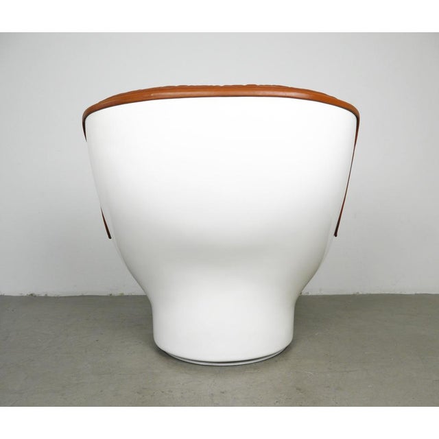 Metal Vintage French Armchair in Leather by Michel Cadestin for Airborne International, 1960s For Sale - Image 7 of 18