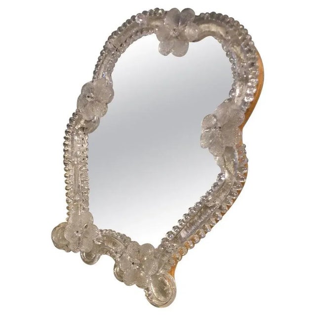 Glass Mid-Century Modern Italian Table Mirror in Murano from Ongaro & Fuga, 1965 For Sale - Image 7 of 7