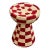 African Natural Woven Seagrass Side Table Red For Sale