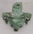 Vintage Chinese Jade Incense Burner, Covered, With Tripod Feet, Foo Dog Finial and Dragon Head Loose Ring Handles For Sale - Image 12 of 16