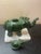 Green 1940s Exquisite Asian Carved Natural Jasper Jade 7” Trunk Up Elephant W/ Baby Elephant Symbol of Peace, Prosperity & Wisdom For Sale - Image 8 of 12