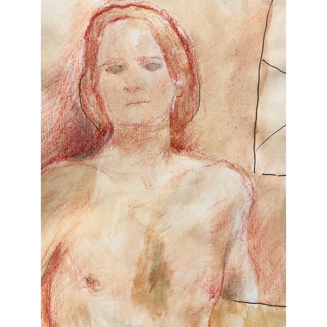 "Coffee with Herb" watercolor with collage from the estate of Chicago artist James Frederic Bone (1929-2015). Signed and...