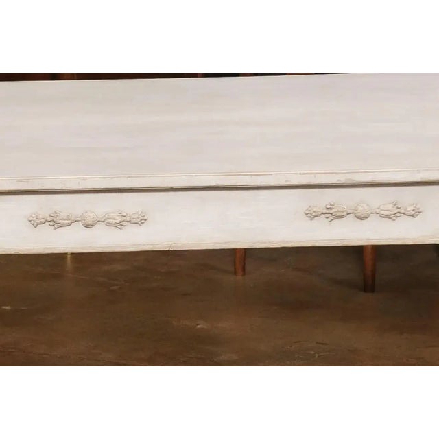 Swedish 1900 Gustavian Style Dining Table with Carved Apron and Fluted Legs For Sale - Image 12 of 13