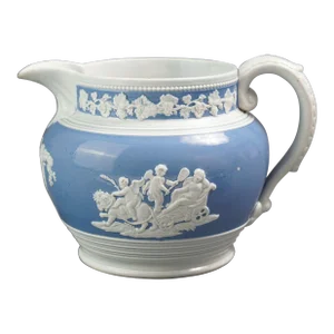 English Staffordshire Pearlware Pitcher by Chetham & Woolley, 1820-30