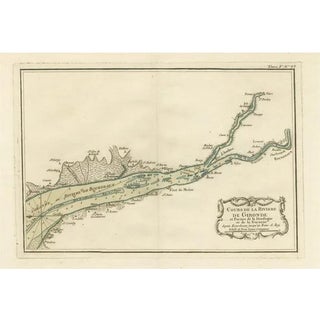 Antique Map of the Gironde, 1764 For Sale