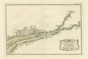 Antique Map of the Gironde, 1764