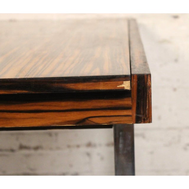 Mid-Century Modern Macassar and Chrome Dining Table Attributed to Fritz Schroder K.-G. For Sale - Image 17 of 18