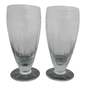Stuart England Fine Crystal Oleta 6 1/2" Iced Tea Glass Set of 2