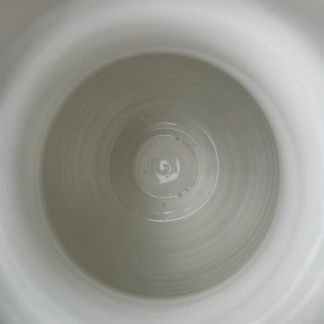 Vintage Hand-Painted Italian Blue & White Ceramic Pitcher | Mediterranean Farmhouse Artisanal Pottery Vase For Sale In Reno/Lake Tahoe - Image 6 of 11