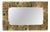 Striped Brass Wall Mirror with 6 Green Murano Glass Jewels from Justfurnituress SRL For Sale