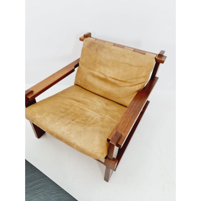 Mid-Century Lounge Chairs and Coffee Table in Leather and Wood by Carl Straub, Germany, 1960s, Set of 3 For Sale - Image 10 of 18
