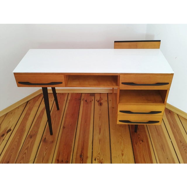 Czechoslovakian Desk by M. Pozar for Up Závody, 1960s, Set of 2 For Sale - Image 18 of 18