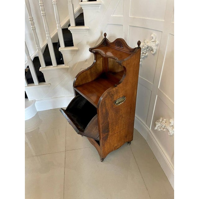 Antique Victorian Quality Carved Walnut Coal Box, 1880s For Sale - Image 3 of 14