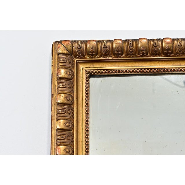 French 19th Century Tall Gold Gilt Mantel Mirror For Sale - Image 11 of 12