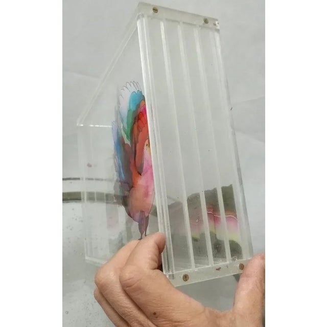 Vintage Acrylic Glass Showcase Decorative For Sale - Image 6 of 12