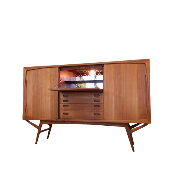 Teak Highboard by Harry Østergaard for Randers Furniture Factory, 1960s For Sale - Image 10 of 18