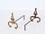 Goldenrod Louis XV Italian Andirons in Gilt Bronze and Iron, Italy, 1940s, Set of 2 For Sale - Image 8 of 13