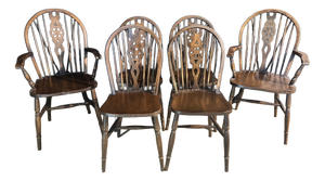 Wheel Back Dining Chairs, 1960s, Set of 6