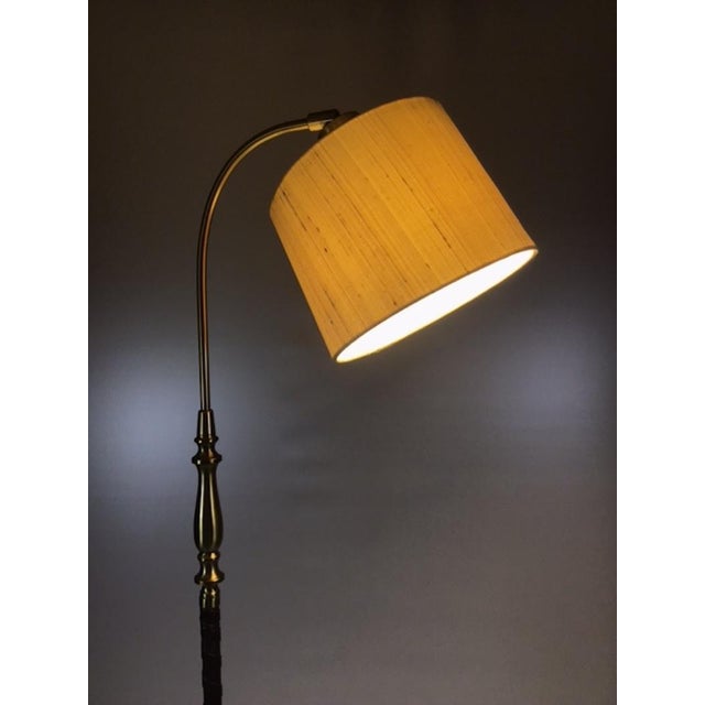 Scandinavian Modern Model 5737 Floor Lamp in Brass and Leather by Einar Bäckström, 1950s For Sale - Image 6 of 18