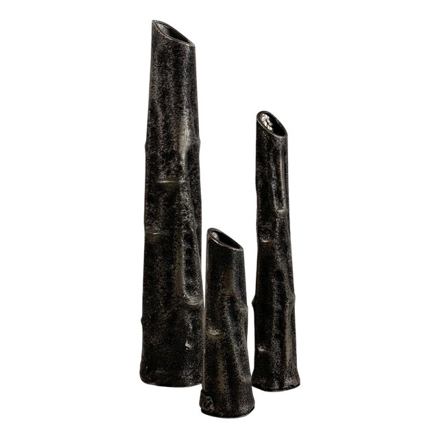 Pewter Vases from MA CR, Italy, 1970s, Set of 3 For Sale