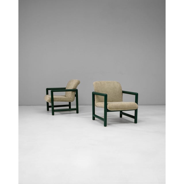 20th Century Czech Lounge Chairs With Green Tubular Frames - A Pair For Sale - Image 18 of 18