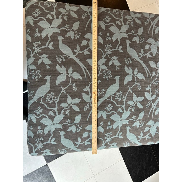 2020s Large Vintage Upholstered Ottoman For Sale - Image 5 of 5