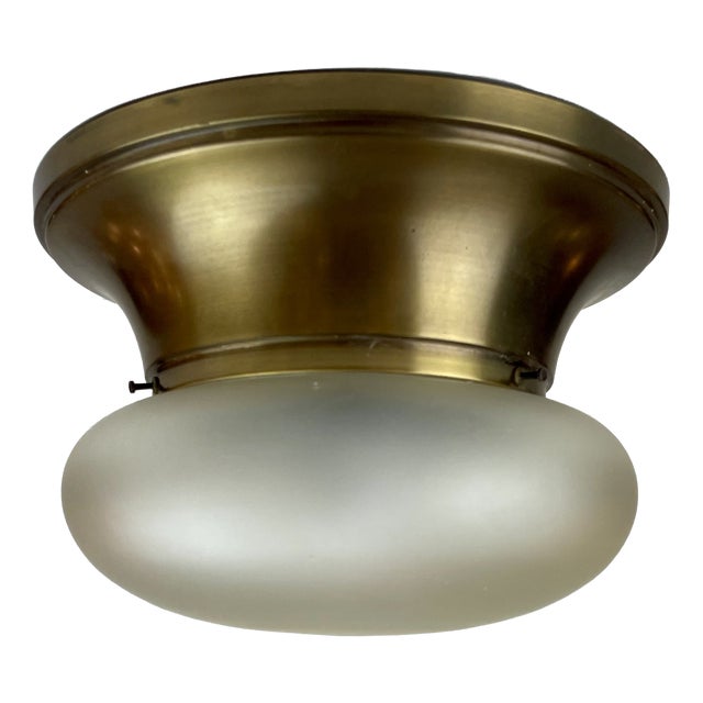 Brass and Murano Glass Ceiling Lamp, Italy, 1960s For Sale
