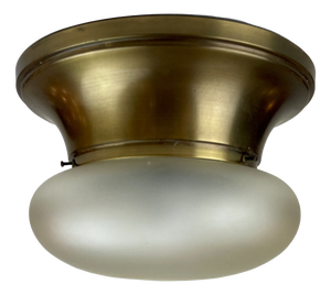 Brass and Murano Glass Ceiling Lamp, Italy, 1960s