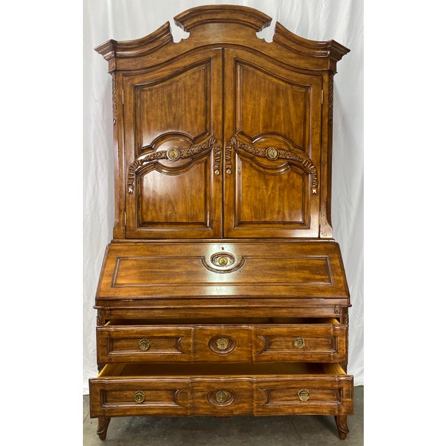 Vintage French Provincial Walnut Secretary Desk & Hutch Chairish