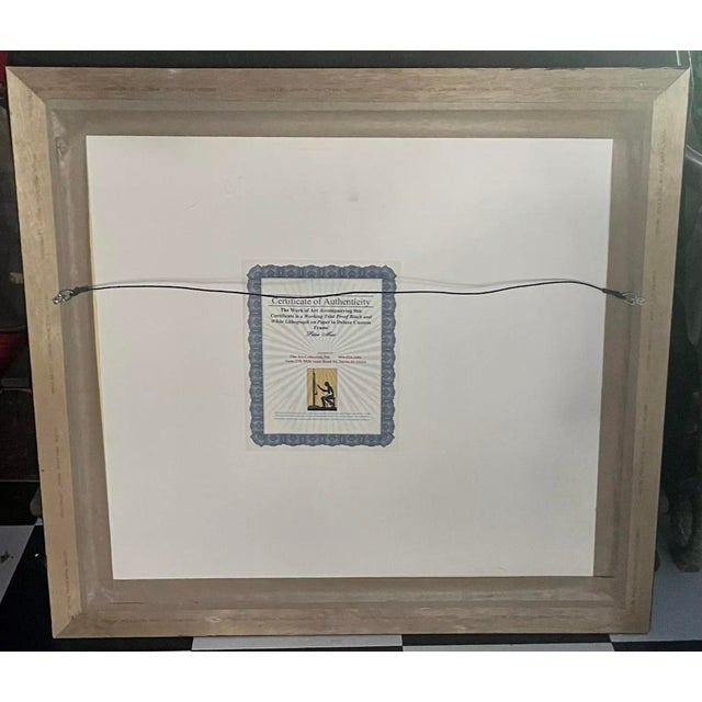 Peter Max Peter Max Signed Lithograph Framed Drawing Human Angel Minimalist Art, with COA For Sale - Image 4 of 5