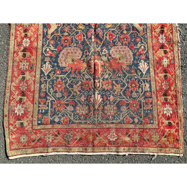 Persian Antique Persian Hand Knotted Malayer Rug For Sale - Image 3 of 9