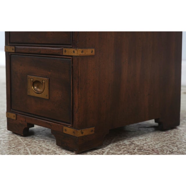 Brown Drexel Heritage Small Campaign Style Accent Chest For Sale - Image 8 of 15