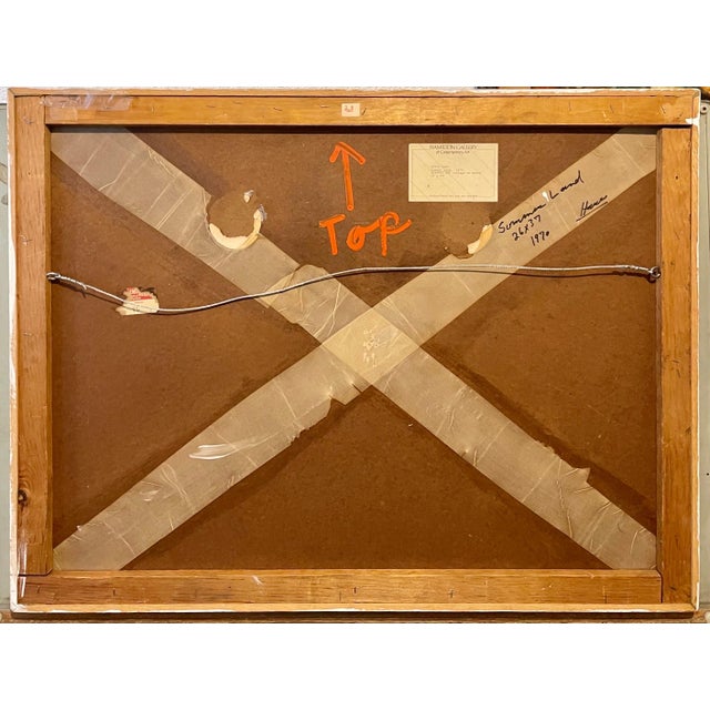 Plastic David Hare, 1970 Mod Surrealist Painting Collage David Hare Abstract Landscape Summer Land, 1970 For Sale - Image 7 of 15