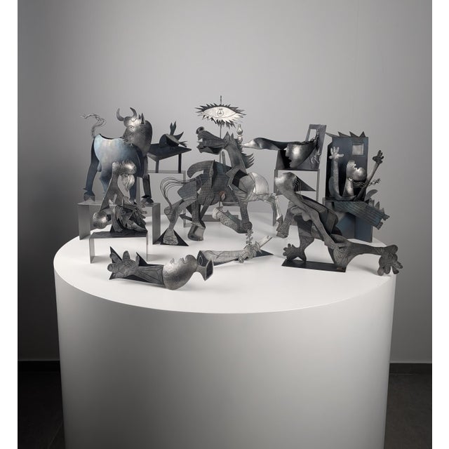 Metal Guernica Sculptures from Picasso, Set of 10 For Sale - Image 16 of 17