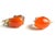 14k Rose Yellow Gold Floral Earrings Natural Carnelian Cabochons 20.40 Carats, A Pair For Sale - Image 9 of 9