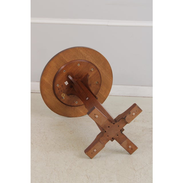 Stickley Round Mission Oak High Top Pub Table For Sale - Image 13 of 15