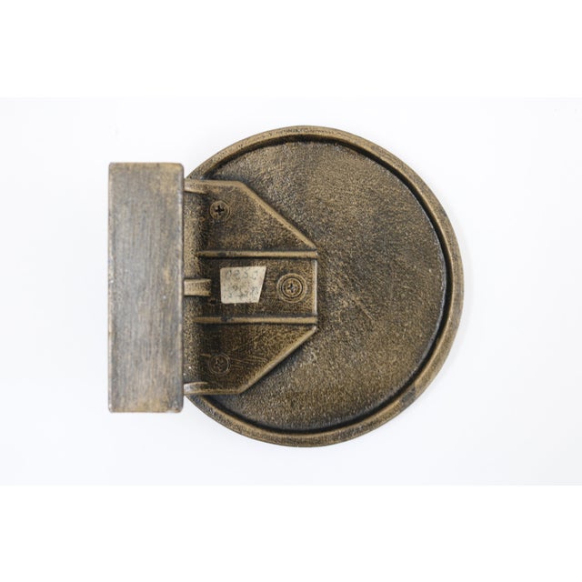 Brutalist Brass Push and Pull Front Door Handle, 1970s For Sale - Image 4 of 5