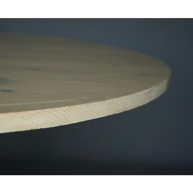 Architectural Handmade Dining Table in White-Washed Pine, 1970s For Sale - Image 9 of 18