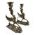 Early 19th Century Neo Classical Brass Chimera Candle Sticks For Sale