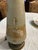 Metal Vintage Mid-Century Modern Ceramic Table Lamp With a Textured, Fat Lava Glaze Base and Gold Floral Detailing. For Sale - Image 7 of 11