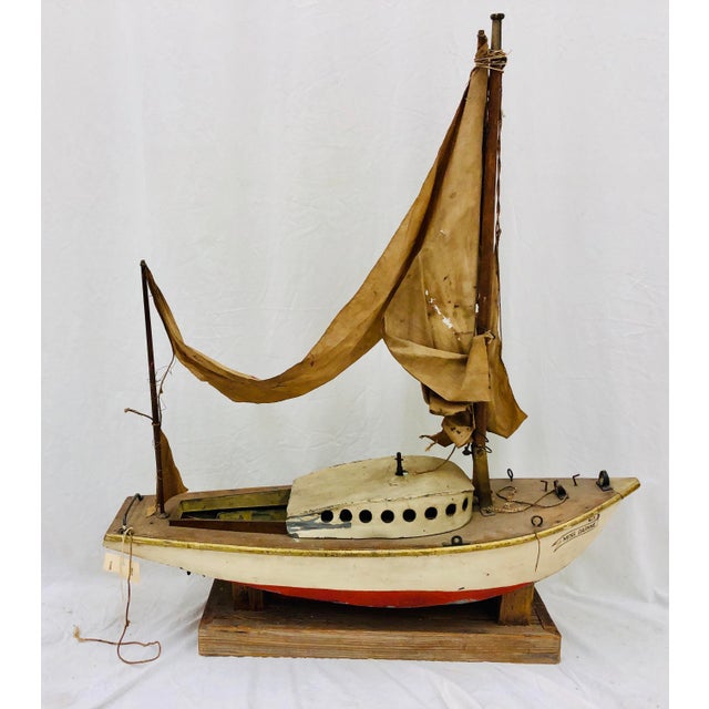 Antique Hand Made Model Sail Boat | Chairish