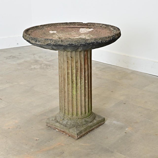 Late 19th Century English Late 19th Century Cast Stone Bird Bath For Sale - Image 5 of 8
