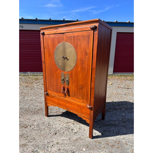 19th Century Antique Chinese Lacquered Ming Style Wedding Cabinet For Sale - Image 4 of 13
